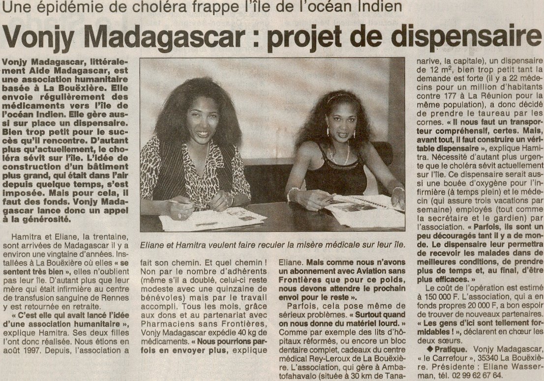 Article de Ouest France du 4 juillet 1999
